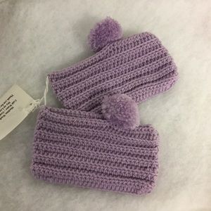 Shoes- Crochet Slippers Girls Lilac/lavender New. Handmade child kid pajamas